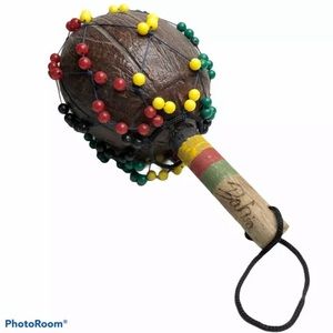 Beaded Maracas Coconut Bahia BrazilMusical Afoxé